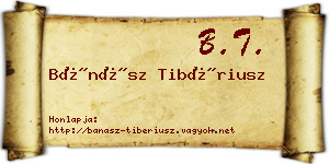 Bánász Tibériusz névjegykártya